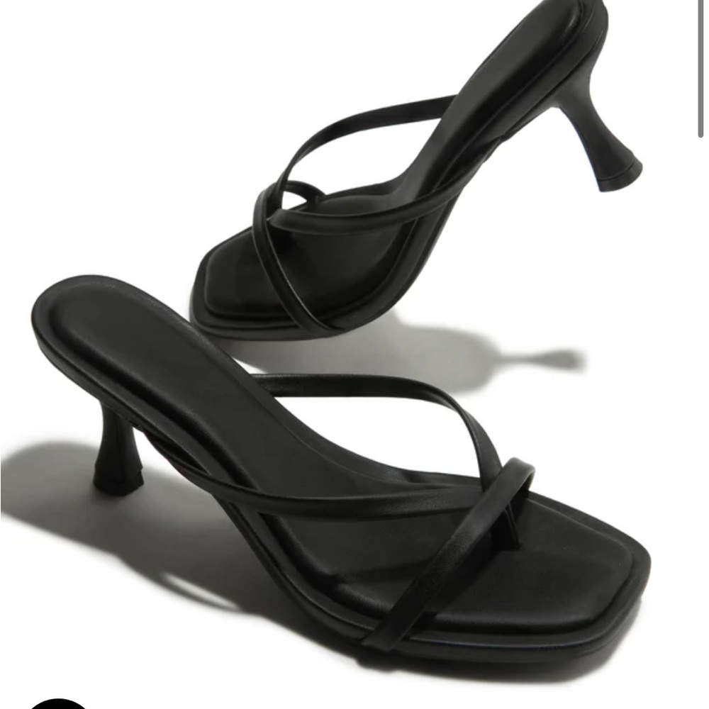 ELENA MID HEEL MULES - BLACK